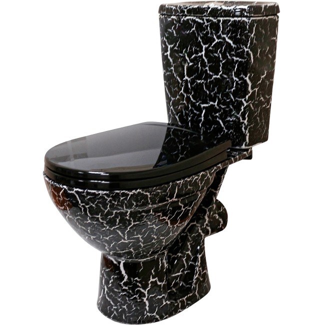 Унитаз-компакт Киров Соло черный кракелюр Унитаз-компакт Киров Соло черный кракелюр