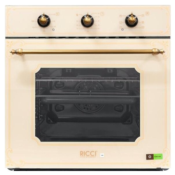 Встраиваемый электрический духовой шкаф Ricci REO 640BG ретро Встраиваемый электрический духовой шкаф Ricci REO 640BG ретро