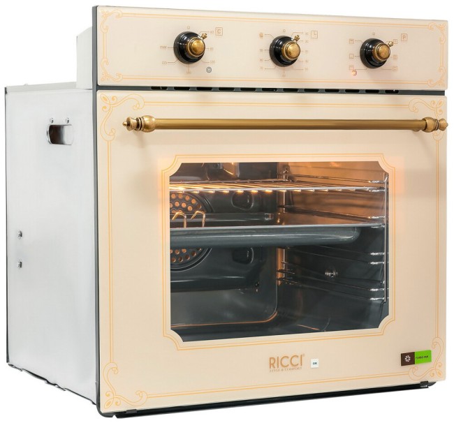 Встраиваемый электрический духовой шкаф Ricci REO 640BG ретро Встраиваемый электрический духовой шкаф Ricci REO 640BG ретро