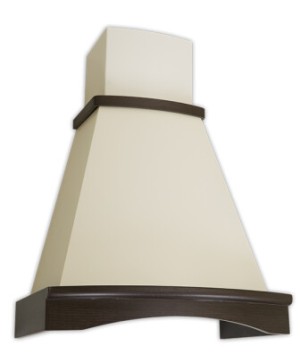 Каминная вытяжка Elikor Ротонда 650 60 бежевый/дуб черный патина серебро